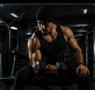 Reem training with dumbbell